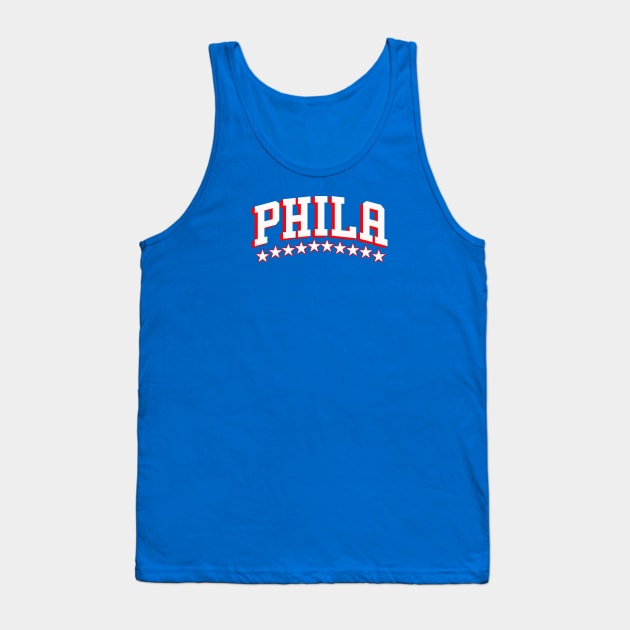 Sixers - Phila (Red and White) Tank Top by scornely